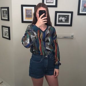 Vintage St Croix Colorful Coogi Style Sweater